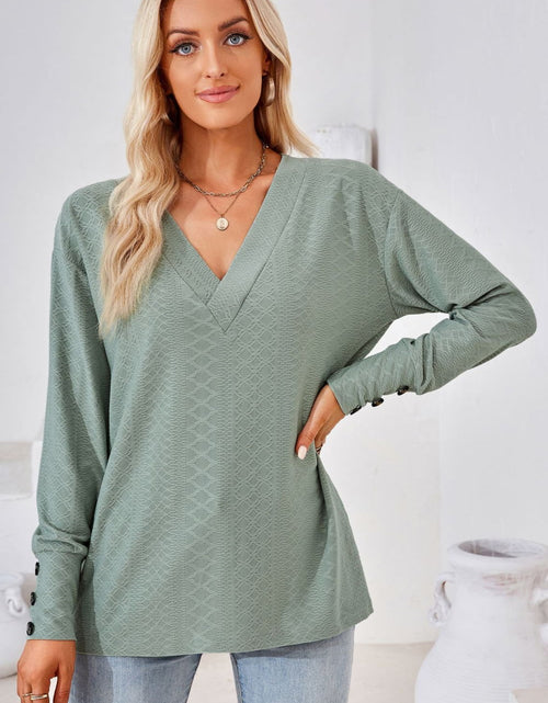 Load image into Gallery viewer, V-Neck Long Sleeve Blouse
