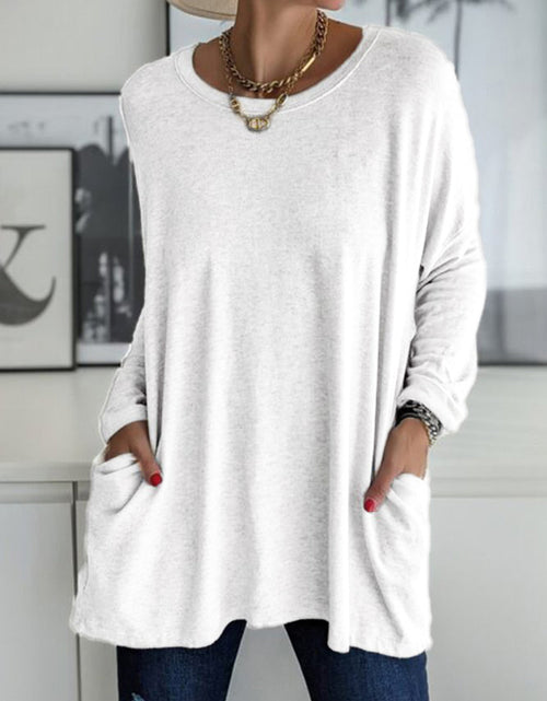 Load image into Gallery viewer, Full Size Round Neck Long Sleeve T-Shirt
