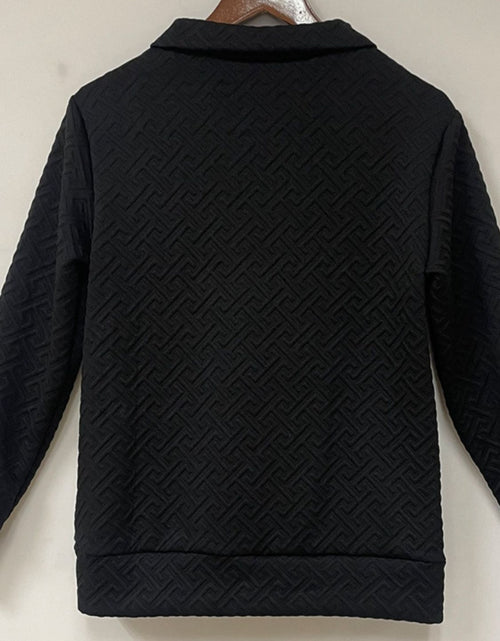 Load image into Gallery viewer, Textured Dropped Shoulder Long Sleeve Sweatshirt

