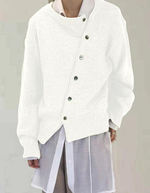 Load image into Gallery viewer, Dropped Shoulder Buttoned Cardigan
