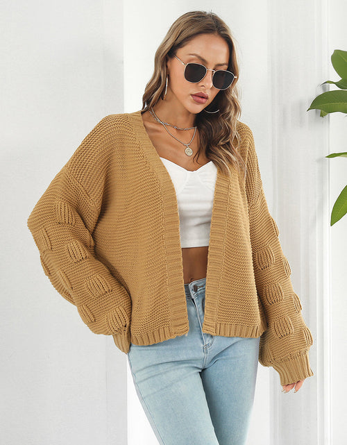 Load image into Gallery viewer, Open Front Ribbed Trim Cardigan
