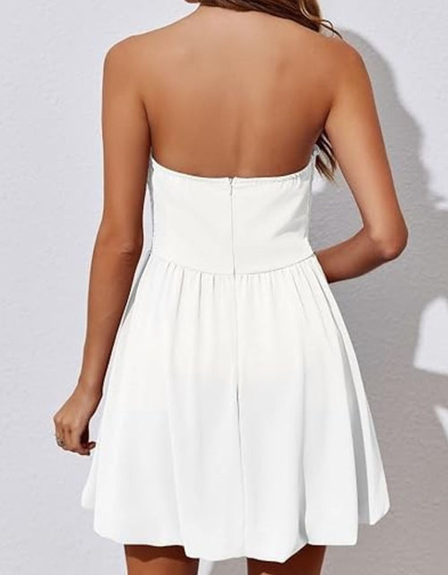 Load image into Gallery viewer, Ruched Tube Mini Dress
