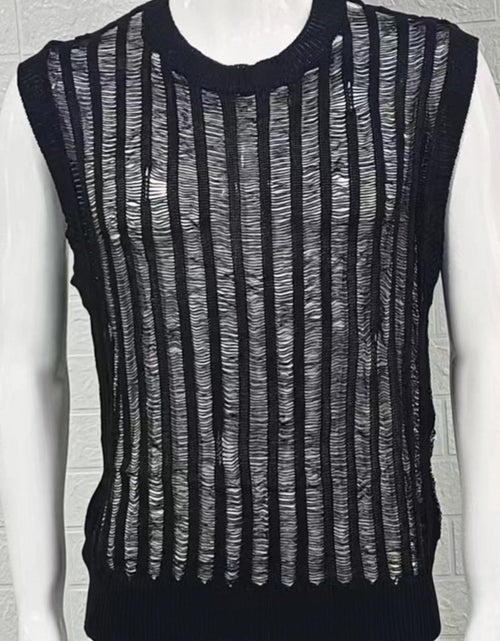 Load image into Gallery viewer, Men's Round Neck Hollow Out Sleeveless Top
