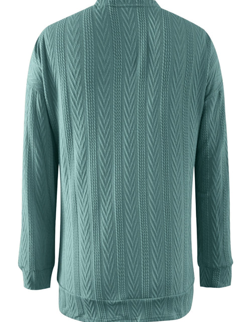Load image into Gallery viewer, Full Size Textured Open Front Long Sleeve Cardigan
