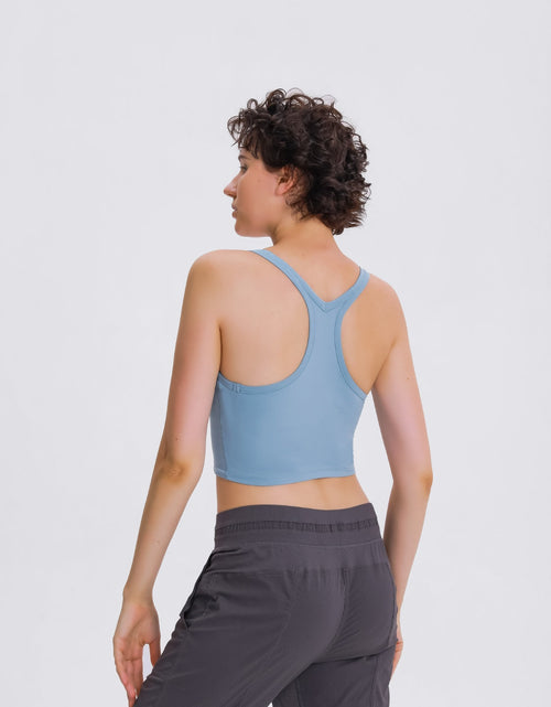 Load image into Gallery viewer, Millennia Scoop Neck Active Tank with Detachable Chest Pads
