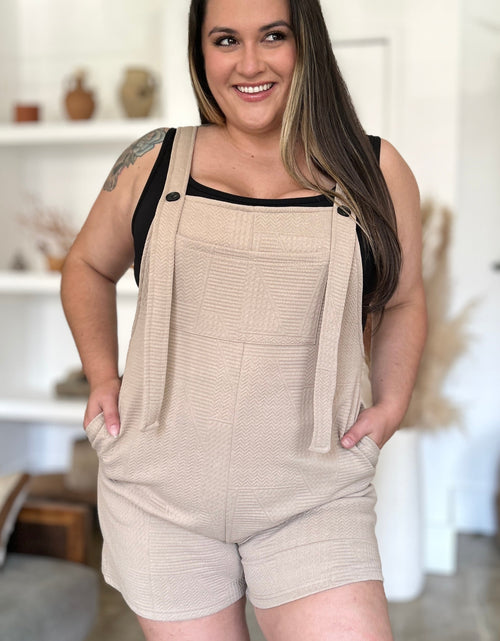 Load image into Gallery viewer, Double Take Full Size Texture Sleeveless Romper
