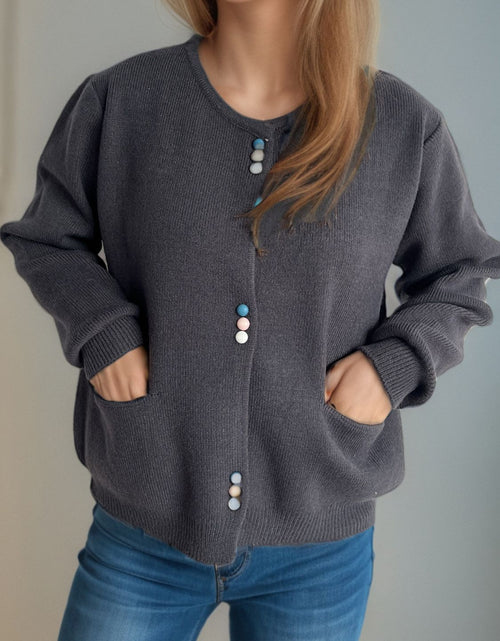 Load image into Gallery viewer, Button Down Long Sleeve Cardigan with Pockets
