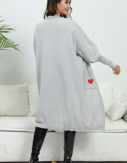 Load image into Gallery viewer, Lantern Sleeve Open Front Pocketed Cardigan
