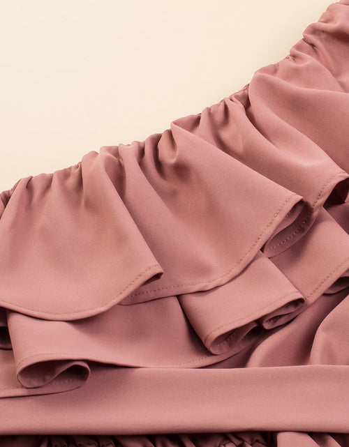 Load image into Gallery viewer, Ruffled Tied One-Shoulder Jumpsuit
