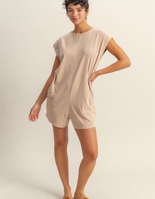 Load image into Gallery viewer, HYFVE Round Neck Cap Sleeve Relaxed Fit Breezy Romper
