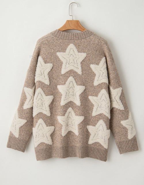 Load image into Gallery viewer, Star Button Up Long Sleeve Cardigan
