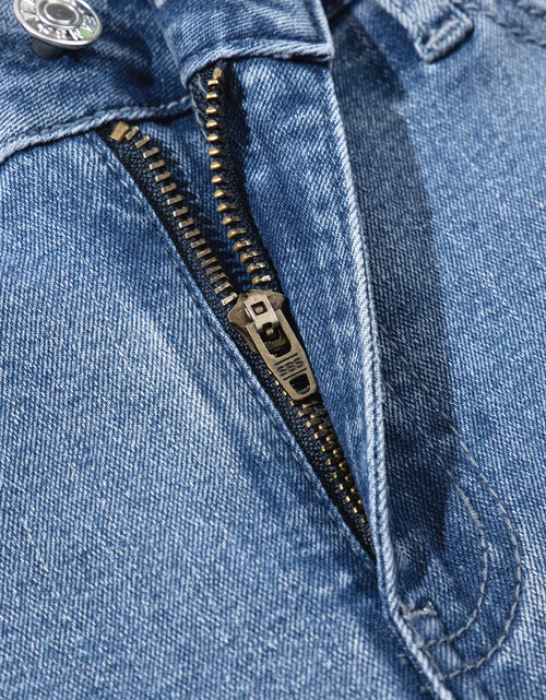 Load image into Gallery viewer, Raw Hem Wide Leg Jeans with Pockets
