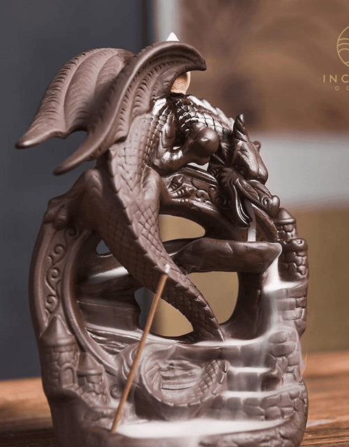 Load image into Gallery viewer, Ceramic Dragon Backflow Incense Burner by incenseocean
