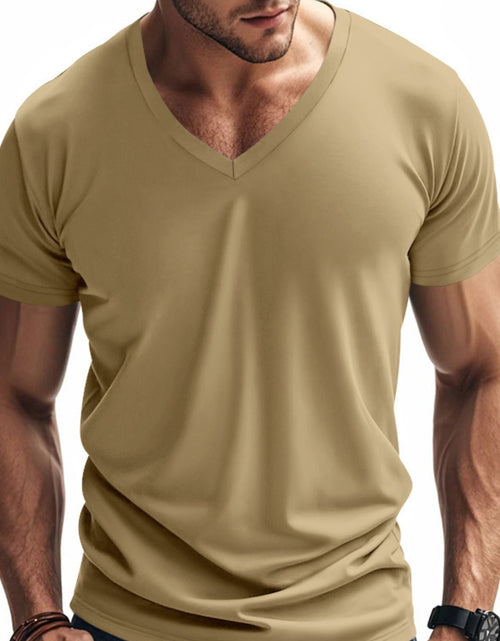 Load image into Gallery viewer, Men's Full Size V-Neck Short Sleeve T-Shirt Plus Size
