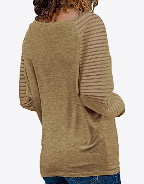 Load image into Gallery viewer, V-Neck Long Raglan Sleeve Top
