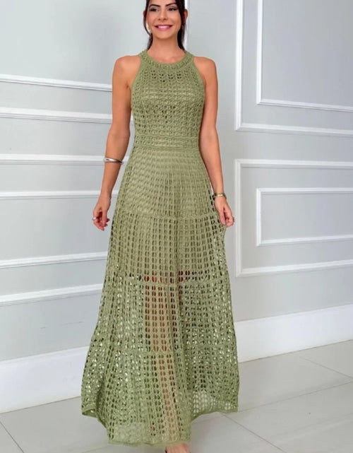 Load image into Gallery viewer, Hollowed-Out Sleeveless Maxi Dress
