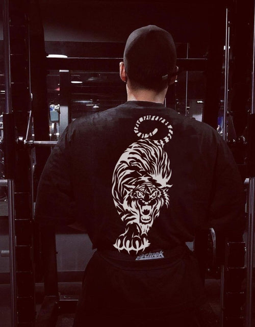 Load image into Gallery viewer, Men's Plus Size Tiger Round Neck Short Sleeve T-Shirt
