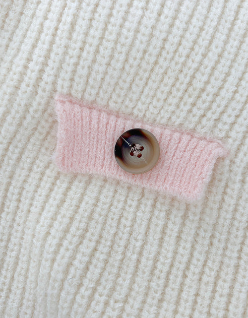 Load image into Gallery viewer, Contrast Trim Button Up Dropped Shoulder Cardigan
