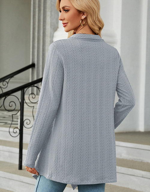 Load image into Gallery viewer, Open Front Long Sleeve Cardigan
