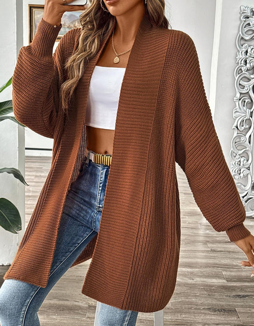Load image into Gallery viewer, Open Front Long Sleeve Cardigan
