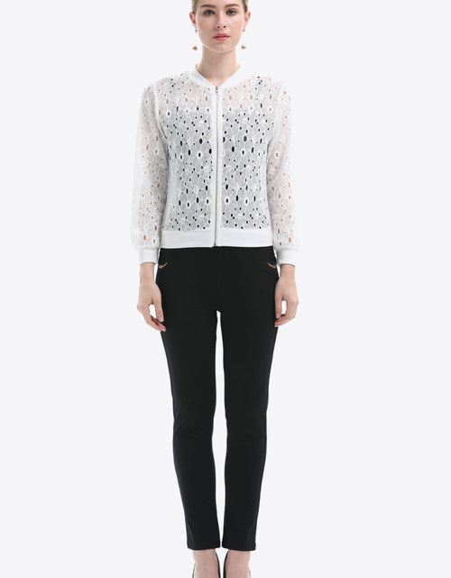 Load image into Gallery viewer, Openwork Zip Up Jacket
