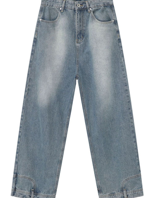 Load image into Gallery viewer, Men's Washed Loose Jeans with Pockets
