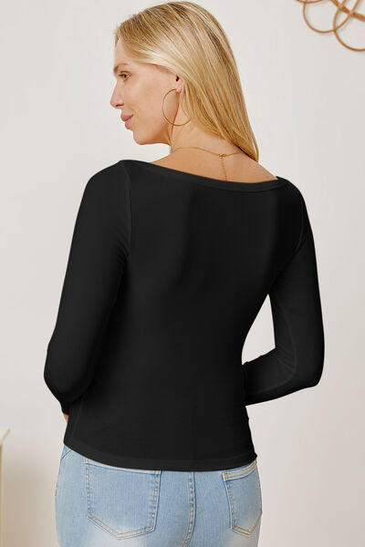 Load image into Gallery viewer, Square Neck Long Sleeve T-Shirt
