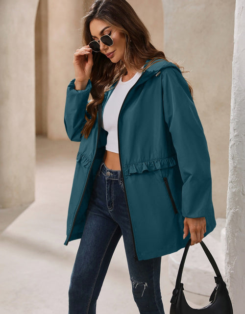 Load image into Gallery viewer, Ivy Lane Outdoor Waterproof Long Sleeve Hooded Windbreaker
