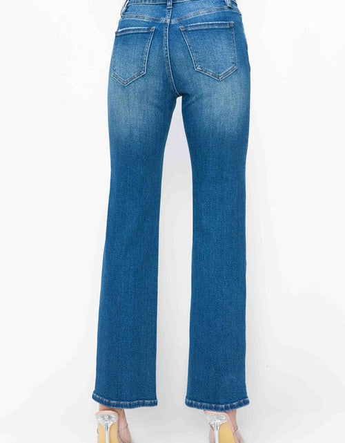 Load image into Gallery viewer, bytos Full Size Cat's Whiskers High Rise Straight Jeans
