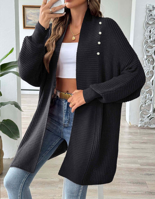 Load image into Gallery viewer, Open Front Long Sleeve Cardigan
