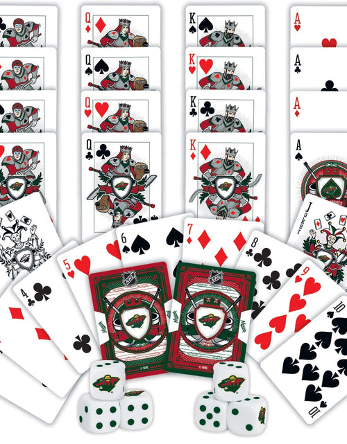 Load image into Gallery viewer, Minnesota Wild - 2-Pack Playing Cards &amp; Dice Set by MasterPieces Puzzle Company INC
