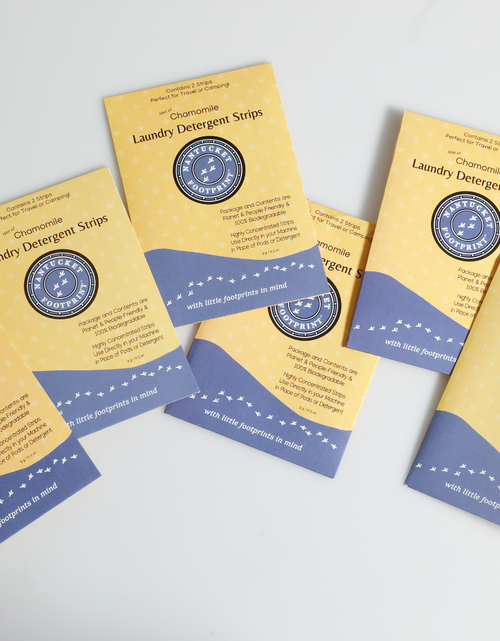 Load image into Gallery viewer, Travel Laundry Detergent Strips - 2 Strip Packs - Set of 6 - (12 Total Strips) by Nantucket Spider &amp; Nantucket Footprint
