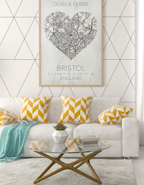 Load image into Gallery viewer, Couples Love Heart Map Any City &amp; Country with Coordinates Personalised 2022 Wall Decor Print with 10 New Styles by WinsterCreations™ Official Store
