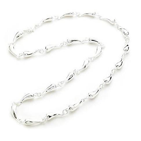 Load image into Gallery viewer, Silver Plated 'Tear Drop' Chain Necklace by Liberty Charms USA
