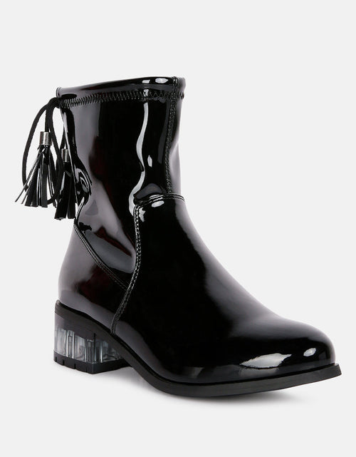 Load image into Gallery viewer, cheer leader tassels detail ankle boots by London Rag
