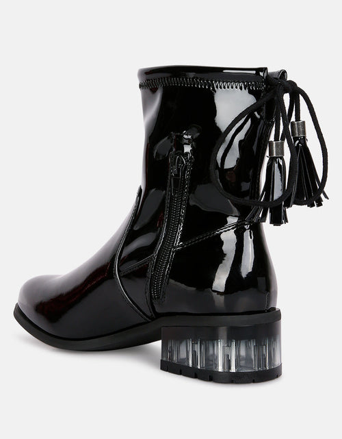 Load image into Gallery viewer, cheer leader tassels detail ankle boots by London Rag
