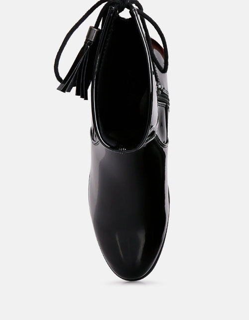 Load image into Gallery viewer, cheer leader tassels detail ankle boots by London Rag
