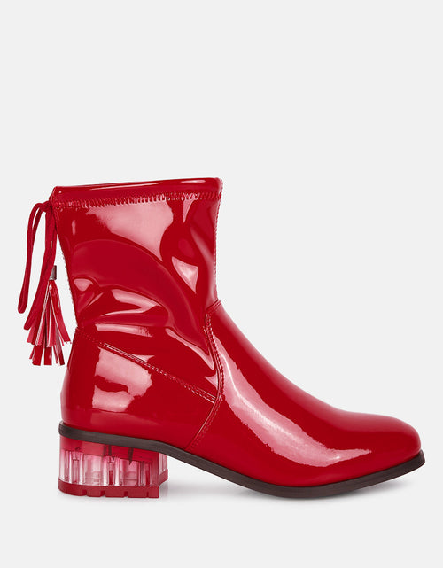 Load image into Gallery viewer, cheer leader tassels detail ankle boots by London Rag

