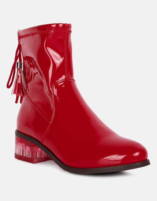 Load image into Gallery viewer, cheer leader tassels detail ankle boots by London Rag
