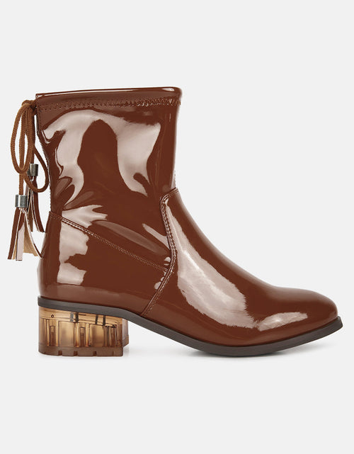 Load image into Gallery viewer, cheer leader tassels detail ankle boots by London Rag
