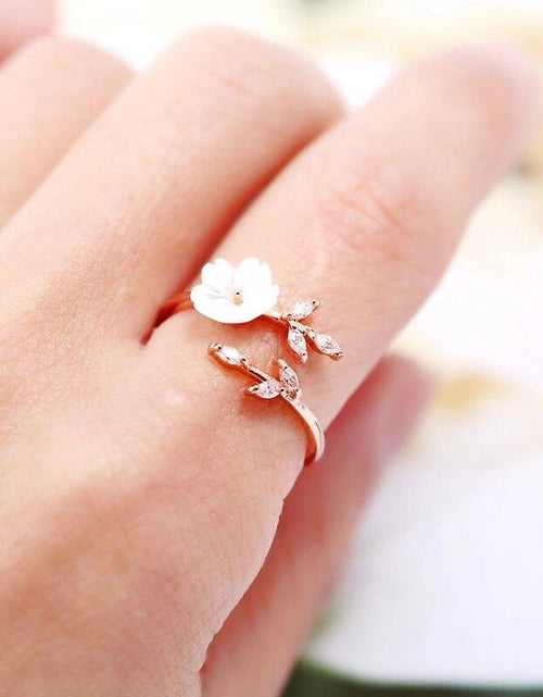 Load image into Gallery viewer, Cherry Blossom Ring in Rose Gold and Adjustable by Hollywood Sensation®
