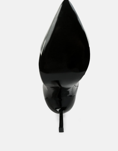 Load image into Gallery viewer, chimes high heel patent long boots by London Rag
