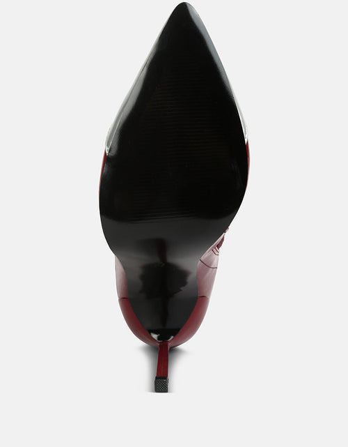 Load image into Gallery viewer, chimes high heel patent long boots by London Rag
