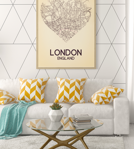 Love Heart Map Any City & Country Personalised 2022 Wall Decor Print with 10 New Styles by WinsterCreations™ Official Store