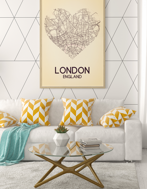 Load image into Gallery viewer, Love Heart Map Any City &amp; Country Personalised 2022 Wall Decor Print with 10 New Styles by WinsterCreations™ Official Store

