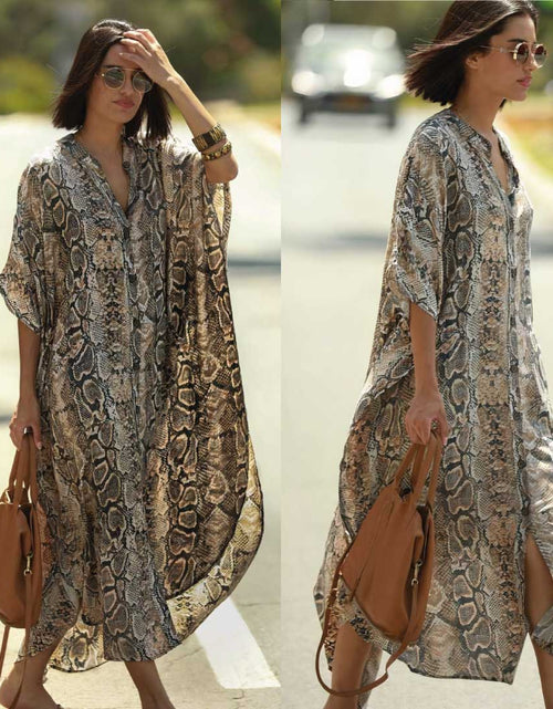 Load image into Gallery viewer, Wide Dress -Python Print by ClaudiaG Collection

