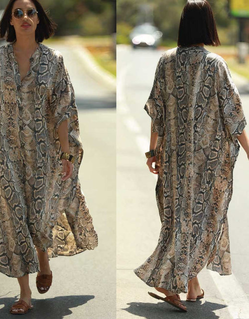 Load image into Gallery viewer, Wide Dress -Python Print by ClaudiaG Collection
