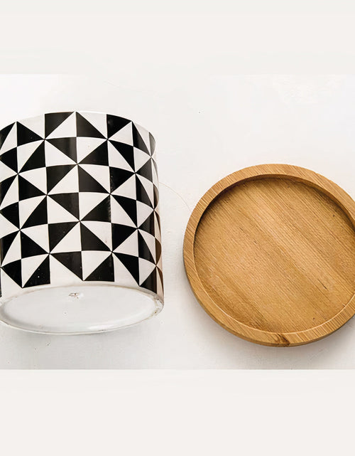 Load image into Gallery viewer, B&amp;W Planters Set of 3 by ClaudiaG Collection

