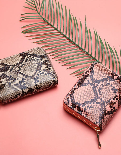 Load image into Gallery viewer, Python Print Zipper Wallet by ClaudiaG Collection
