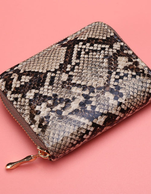 Load image into Gallery viewer, Python Print Zipper Wallet by ClaudiaG Collection
